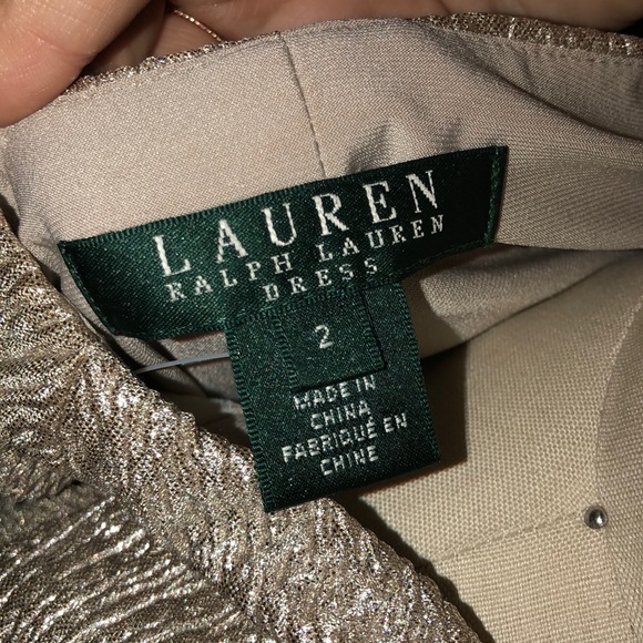 Gold Lauren Ralph Lauren Cocktail Dress - Picture 2 of 3